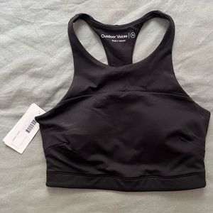 Outdoor Voices Move Free Crop Top in Black